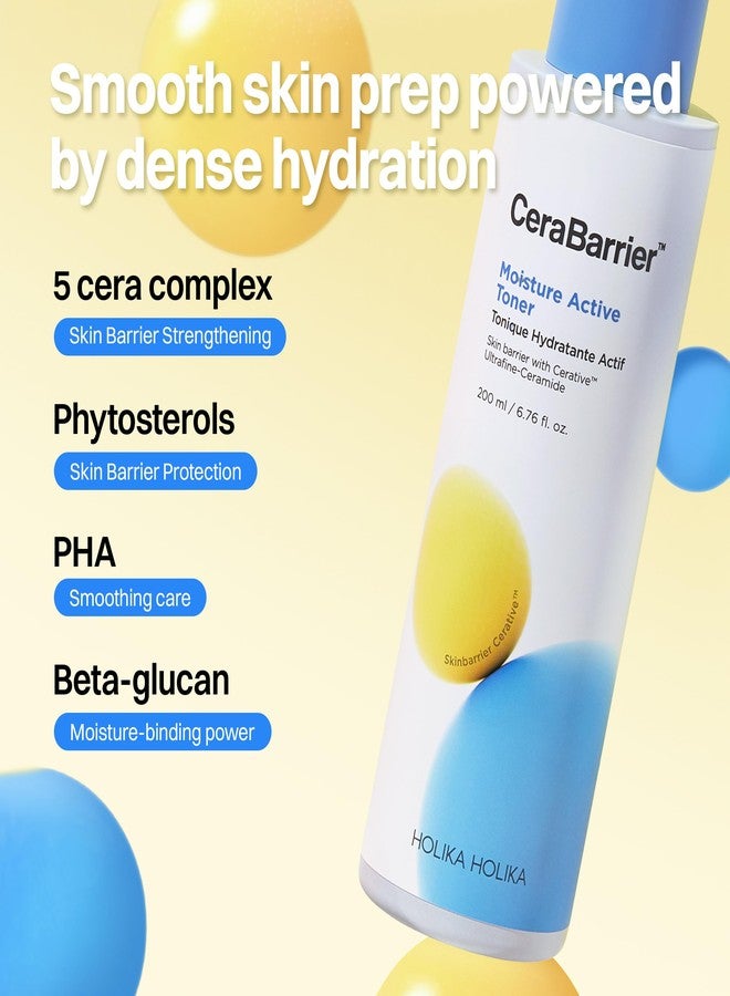 HOLIKA HOLIKA Cerabarrier Moisture Active Toner - Face Hydrating Barrier Repair - 5 Ceramide Complex, Phytosterols, Lactobionic Acid - Hypoallergenic Korean Skincare for Dry Sensitive Skin, 6.76oz - Image 5